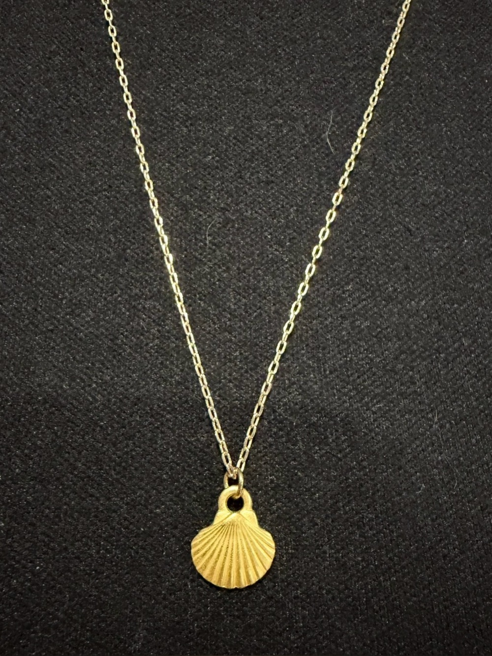 Maison Scotch Gold Seashell Pendant Necklace Coastal Luxe Jewelry
